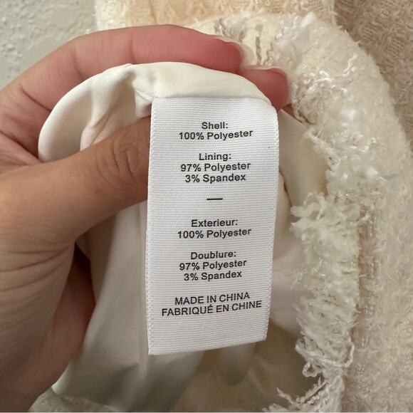 NWT Likely Collarless Riello Tweed Dress In Ivory 10 - Picture 5 of 7